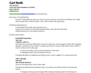 carl roth resume